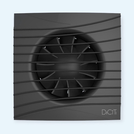 SLIM 5C Matt black DICITI Вентилятор накладной D125 обр.клапан